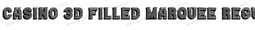 Casino 3D Filled Marquee Regular字体转换
